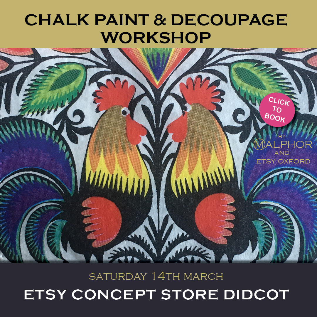 Chalk paint and decoupage workshop Oxford